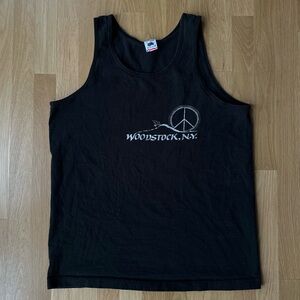 Black Woodstock NY Tank Top 1989 Vintage